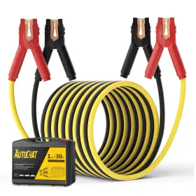 Autochat Bc130 Heavy Duty Jumper Cables 1 Gauge 30 Feet 900a Booster Jump Start Auto