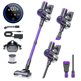 BS01 BIEIAO Cordless Vacuum Cleaner Stick Led Display Lightw
