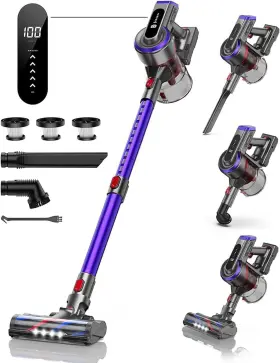 Buture Vac 975710726332 Cordless Vacuum Cleaner 450w 38kpa Max 55 Mins Cleaners Fo
