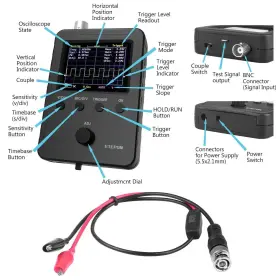 941344410459 ETEPON Digital Oscilloscope Bnc Clip Cable Probe #3