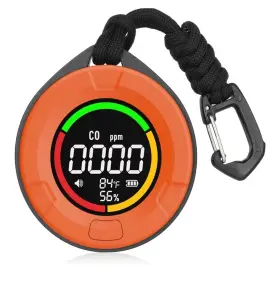 Hakinaku Pth-10d Portable Carbon Monoxide Detector For Travel 3 In 1 Co Temp And Humidity Monitor