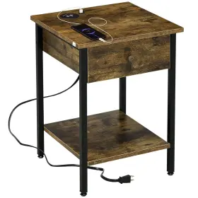 US839-825V80RB0131 HOMCOM End Table Wireless Charging Station