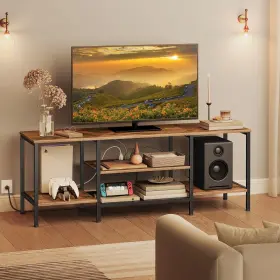 974897506690 HOOBRO Tv Stand Power Outlets Console Table