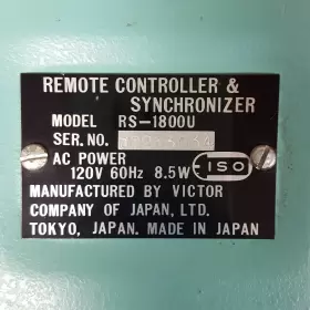 RS-1800U JVC Remote Controller Synchronizer Powers Rack #2
