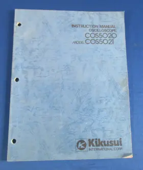 C0S5020 KIKUSUI Oscilloscope Instruction Manual