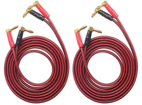 Kk Cable Btk-4 Hifi Ofc Speaker Wire Right Angle Banana Plug To Pl