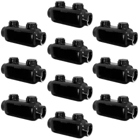 Ohlectric Ol-73138-10 10 Pack - Insulated Wire Connector Inline Black Splice For 250-6 Wi