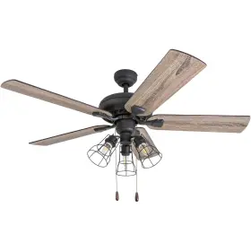 Prominence Home 50581-01 Lincoln Woods 52 Inch Industrial Style Led Ceiling Fan With
