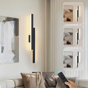 Qmnhau Ytr-60bk 23.6 Inch Battery Operated Wall Sconce 10000mah Black Modern Rechargeable Wi