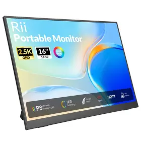 Rii 974972304777 Portable Monitor 16 Inch 144hz Qhd 2.5k 2560x1600 100% Srgb Ips Hdr Com