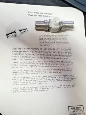 017-0077-01 TEKTRONIX Voltage Pickoff Probe Manual
