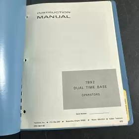 7B92 TEKTRONIX Dual Base Service Instruction Manual #3