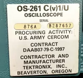 OS-261 TEKTRONIX Oscilloscope Repair #3