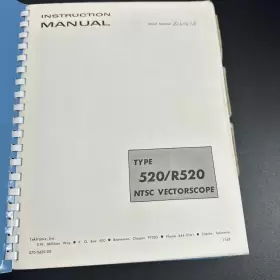 R520 TEKTRONIX Ntsc Vectorscope Manual #2