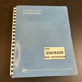 R520 TEKTRONIX Ntsc Vectorscope Manual