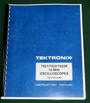 Tektronix T921/t922 Instruction Manual: W/ 11"x17" Foldouts & Protective Covers. Fixed Price $35.00.