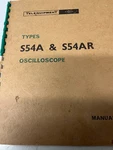 Telequipment Types S54a And S54ar Oscilloscope Manual Rare. Fixed Price $27.19.
