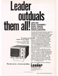 1972 Leader Lbo505 Dual Channel Trace Oscilloscope Tv Repair Vintage Ad. Fixed Price $8.95.