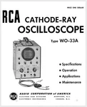 Rca Wo-33a Cathode-ray Oscilloscope Manual. Fixed Price $13.99.