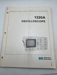 Hewlett Packard 1220a Oscilloscope Operating & Service Manual Vintage 1979. Fixed Price $19.99.
