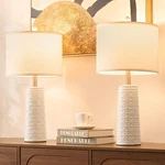 Saiweya 25.5" Modren Resin Table Lamp Set Of 2, 3-way Dimmable Lamps For Livi.... Fixed Price $106.27.