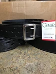 Gould & Goodrich Black Leather Duty Belt - New E-z Slide Silver Buckle Usa. Fixed Price $59.95.