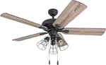 Lincoln Woods, 52 Inch Industrial Style Led Ceiling Fan With Light, Pull Chain,. Fixed Price $466.91.