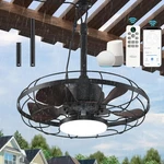 Outdoor Ceiling Fan With Light For Patios, 21" Gazebo Fans Hanging, I.... Fixed Price $99.86.
