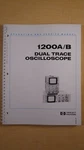 Hp 1200a/b Dual Trace Oscilloscope Operating And Service Manual Comb Bound 8e B6. Fixed Price $19.97.