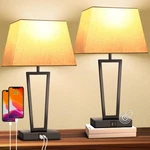 Hotel Style Modern Bedside Lamps Set Of 2,touch Control &3-way Dimmable,black.... Fixed Price $79.86.