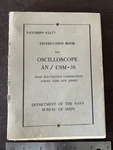 Vintage 1956 Navy Manual - Trad Oscilloscope An/usm-38. Fixed Price $26.00.