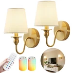 Battery Operated Wall Sconces Set Of Two,wireless With 10000mah .... Fixed Price $77.91.
