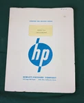 Hewlett-packard Hp Model 130a Oscilloscope Operating And Service Manual. Fixed Price $19.95.