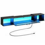 Hoobro Floating Tv Stand With Led Light Power Outlet For Tvs Up To 65 , Wall Mou. Fixed Price $123.50.