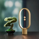 Xhope4u Table Lamp For Bedroom - Balance Lamp,bedside Large, Dark Wood -15.7". Fixed Price $70.05.