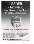 1975 Leader Lbo506 Oscilloscope Tv Repair Service Vintage Ad. Fixed Price $8.95.