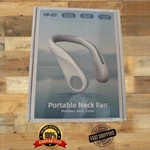 Smseler Portable Safe Bladeless Neck Fan Comfortable Wearing New Sealed, White. Fixed Price $19.99.