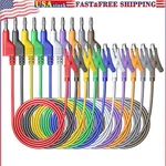 Stackabe Banana Plug To Alligator Clips Test Leads 10 Colors Flexible Electrical. Fixed Price $20.99.