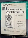 Rca Wo-33a Cathode-ray Oscilloscope Original Manual. Fixed Price $23.99.