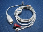3 Lead Hp Ekg / Ecg Cable With Snap Leads Fits Agilent - 8 Pin Merlin Usa. Fixed Price $24.00.
