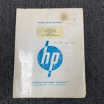 Hp 150a / 152a High Frequency Oscilloscope Operating & Servicing Manual 150a001. Fixed Price $21.00.