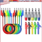 Stackable Banana To Plug Test Leads Wire Piercing Probe Alligator Clip. Fixed Price $25.99.