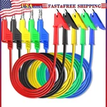 5pcs Test Lead 4mm Stackable Banana Plug To Crocodile Alligator Clip Cable. Fixed Price $19.99.