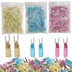 300pcs 22-16 16-14 12-10 Awg Heat Shrink Fork Connectors, 10 Tinned Copper H.... Fixed Price $35.77.