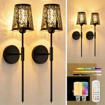 Rechargeable Wall Sconce, Battery Operated Sconce Set Of 2, Not Hardwire.... Fixed Price $127.65.