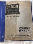 Dumont Cathode-ray Oscillograph Type 304-a & 304-ar 1955 Manual. Fixed Price $25.00.