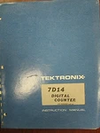 Tektronix 7d14 Digital Counter Instruction Manual 070-1663-00 Sn B050000 And Up. Fixed Price $20.00.