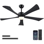 Ceiling Fans With Lights Remote, Downrod, Bedroom Living Room (black, 52.... Fixed Price $81.40.